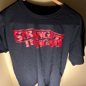 Stranger Things Men’s Stranger Things Tee Color Black Size Large
